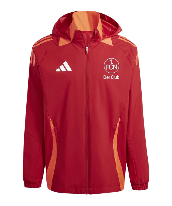 adidas 1.fc nürnberg allvädersjacka röd