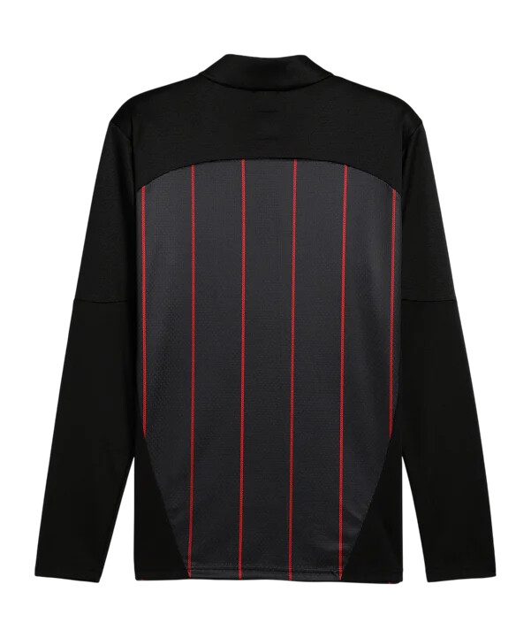 puma ac milan 14 dragkedja prematch sweatshirt 20242025 svart f07