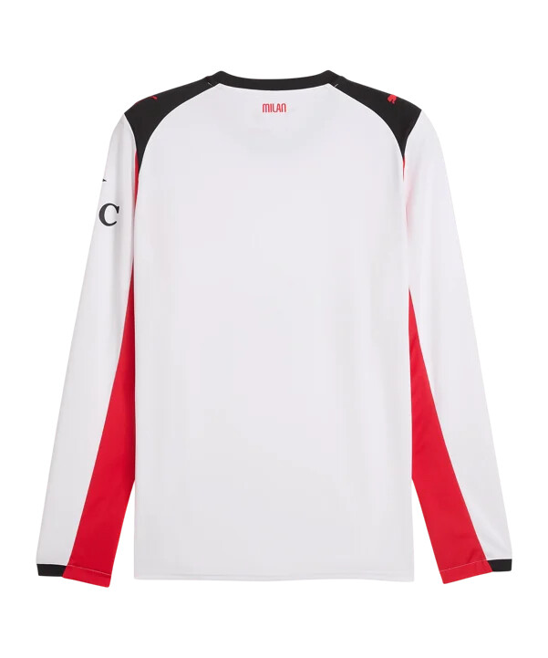 puma ac milan replica långärmad bortatröja vit f02