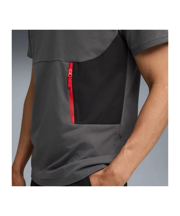 puma ac milan pumatech pocket t-shirt grå f15