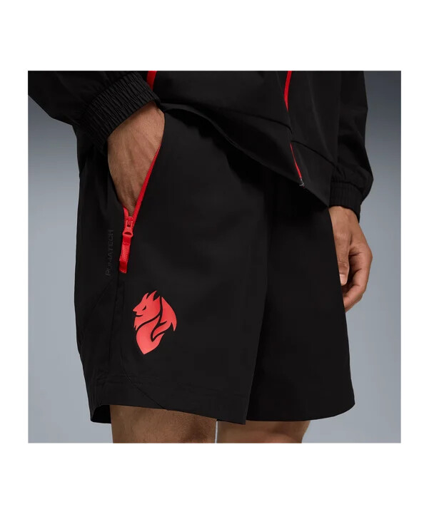 puma ac milan pumatech relaxed woven shorts svarta f04