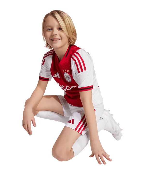 adidas ajax amsterdam shorts hemma 202526 barn vita