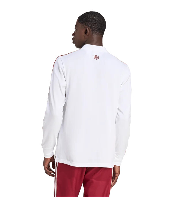 adidas fc arsenal london icon långärmad piké vit