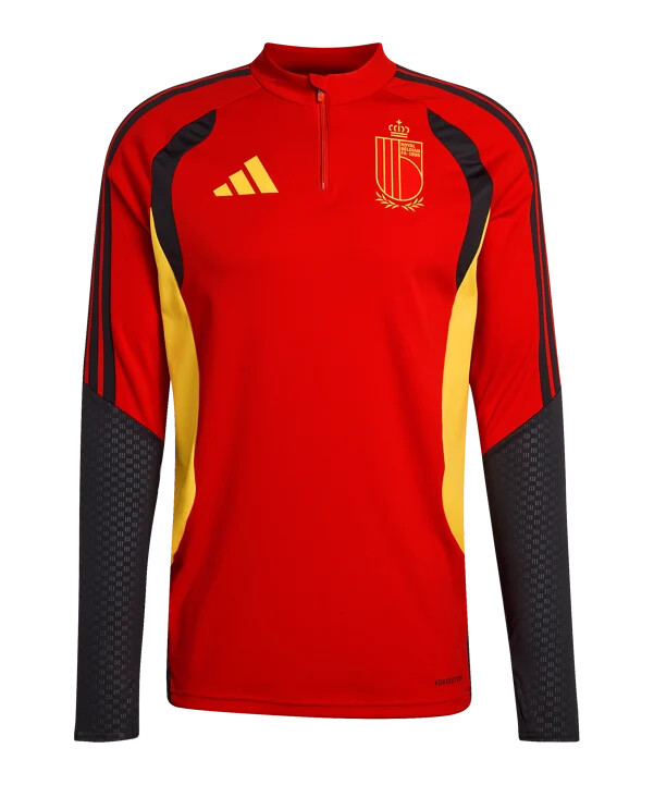 adidas belgien tiro träningströja med dragkedja röd