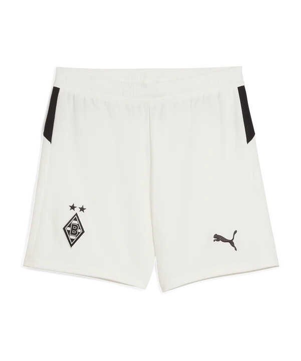 puma borussia mönchengladbach short home 20252026 barn vit f01