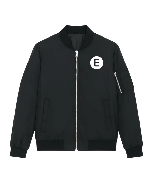e wie einfach e-chest logo bomberjacka svart