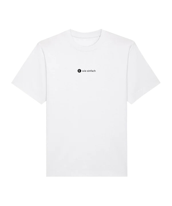 e wie einfach logo shirt white