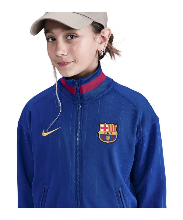 nike fc barcelona presentationsjacka barn blå f455