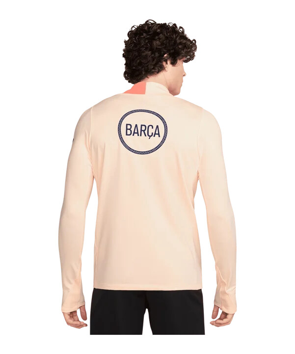 nike fc barcelona drill top sweatshirt orange f808