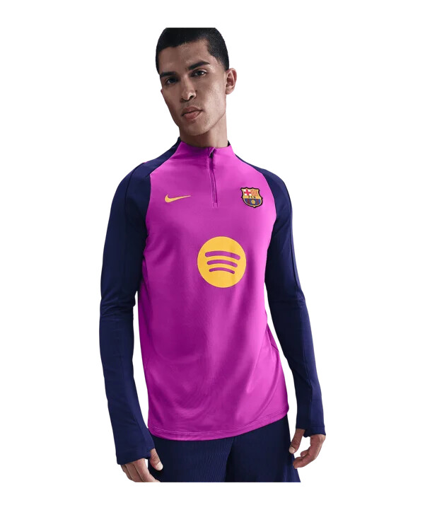 nike fc barcelona drill top sweatshirt lila f552
