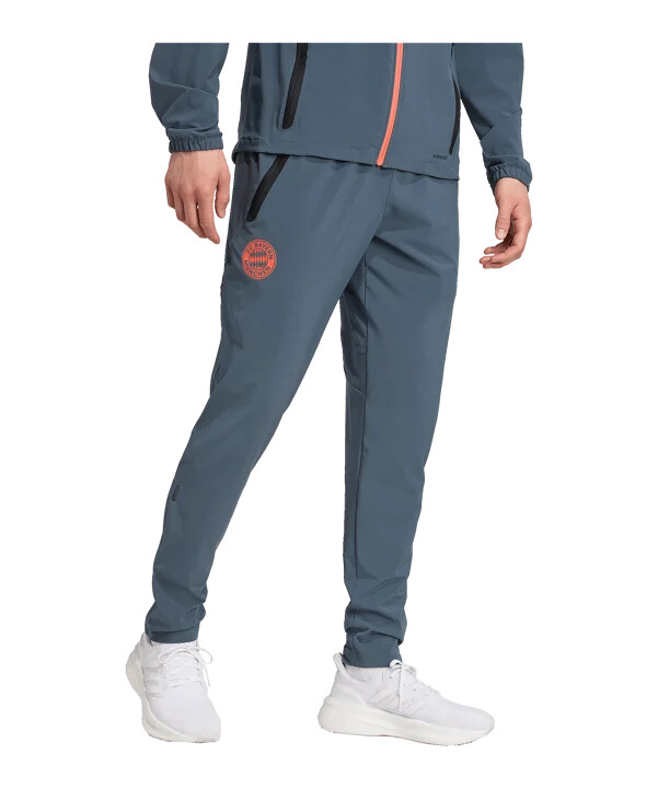 adidas fc bayern münchen tech travel byxor grå