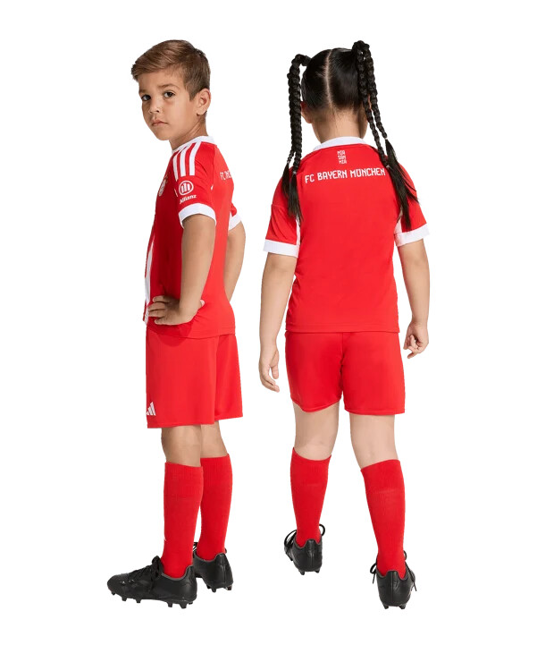 adidas fc bayern münchen minitröja hemma 202526 barn röd