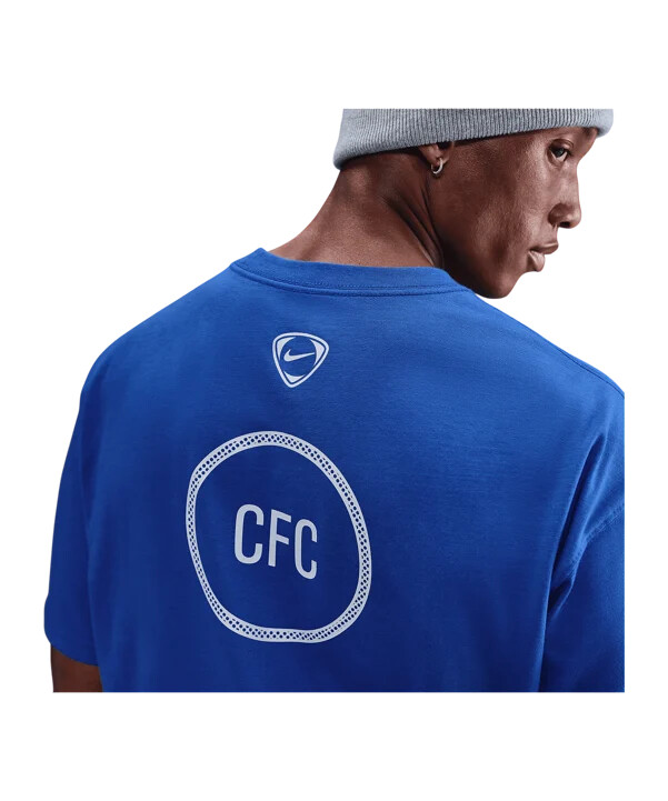 nike fc chelsea london t90 remix t-shirt blå f480