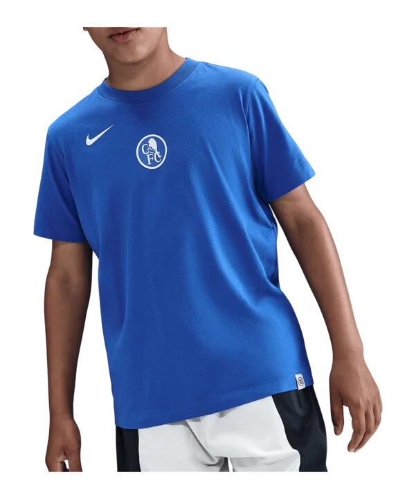nike fc chelsea london t90 remix t-shirt barn blå f480