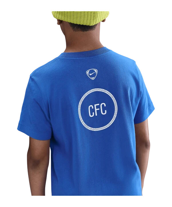 nike fc chelsea london t90 remix t-shirt barn blå f480