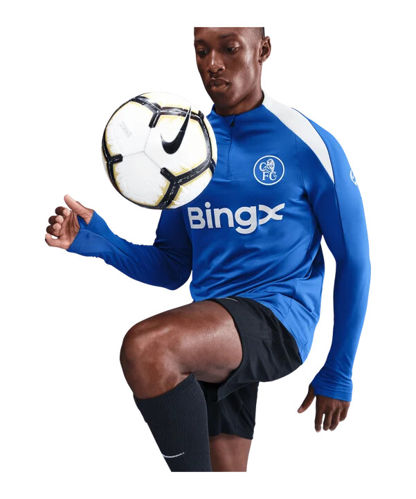 nike fc chelsea london drill top sweatshirt blå f481
