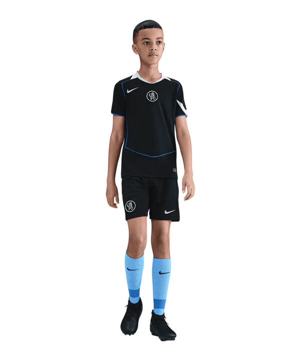 nike fc chelsea london 3e lagströja 20252026 barn svart f011