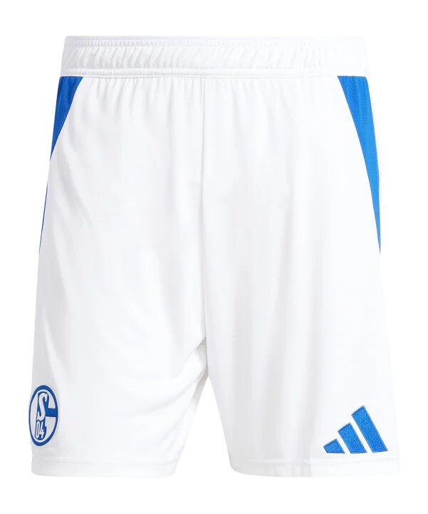 adidas fc schalke 04 shorts hemma 20242025 vit blå