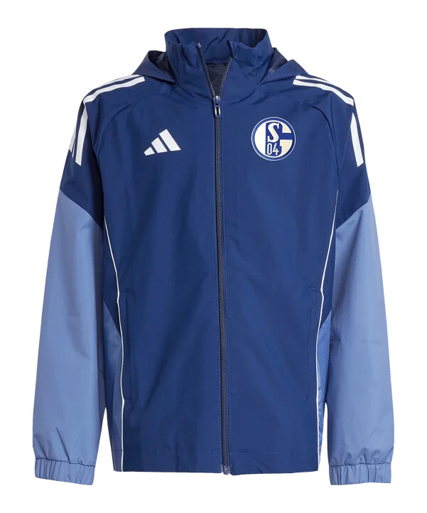 adidas fc schalke 04 barn regnjacka blå
