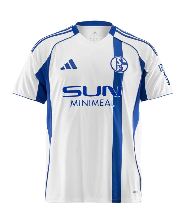 adidas fc schalke 04 bortatröja 20252026 barn vit