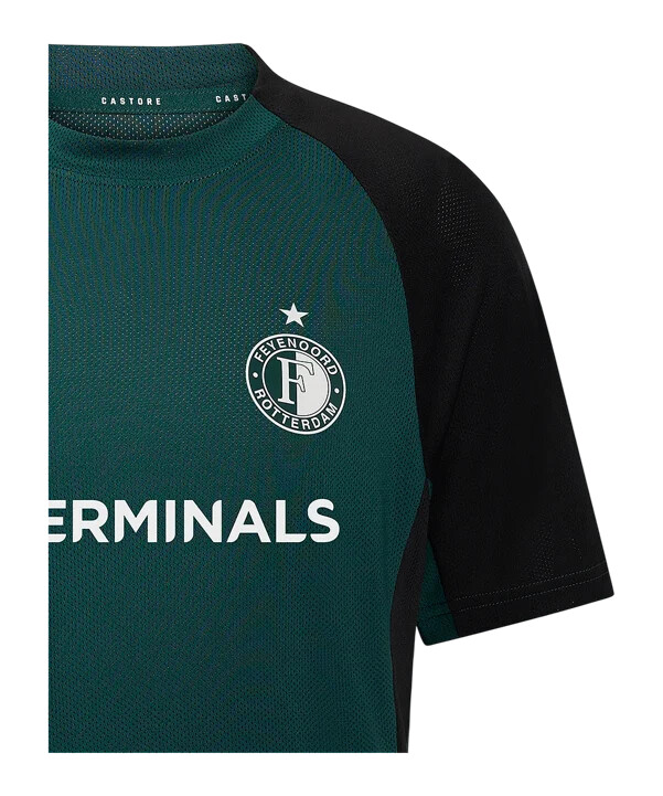 castore feyenoord rotterdam rise pro coaches träningströja barn grön f102
