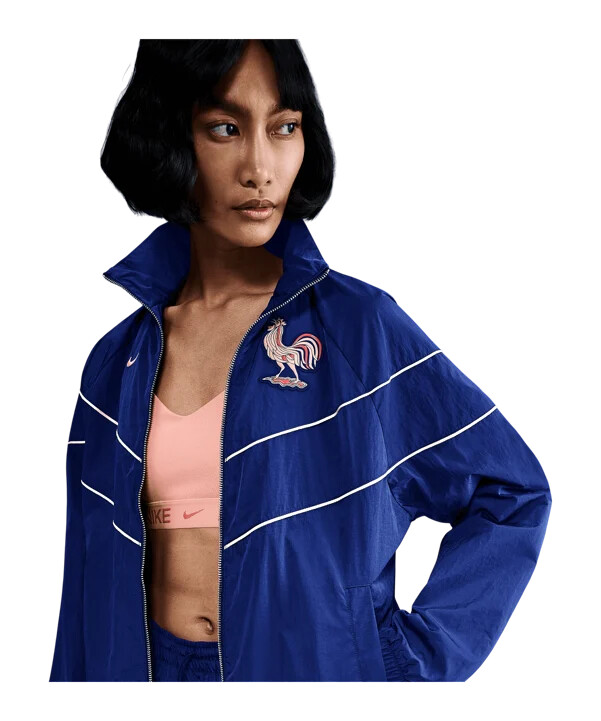 nike frankrike vävd jacka dam blå f492
