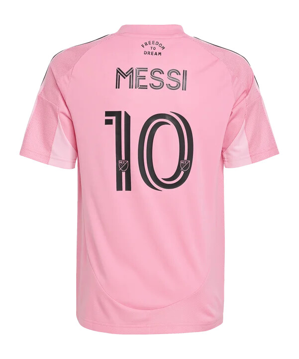 adidas inter miami hemmatröja 2025 röd barn rosa