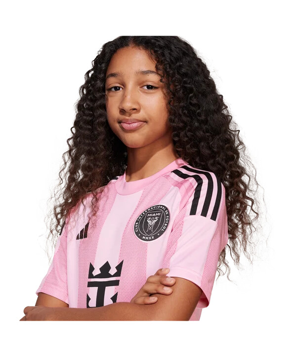 adidas inter miami hemmatröja 2025 röd barn rosa