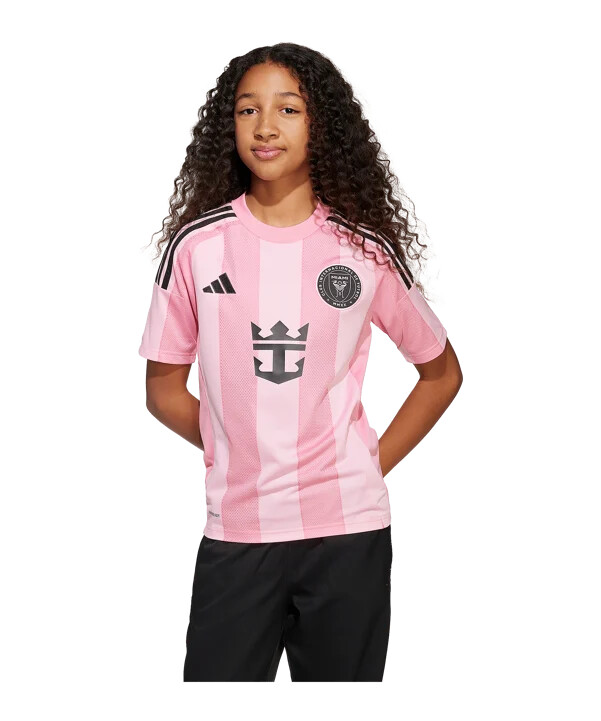 adidas inter miami hemmatröja 2025 röd barn rosa