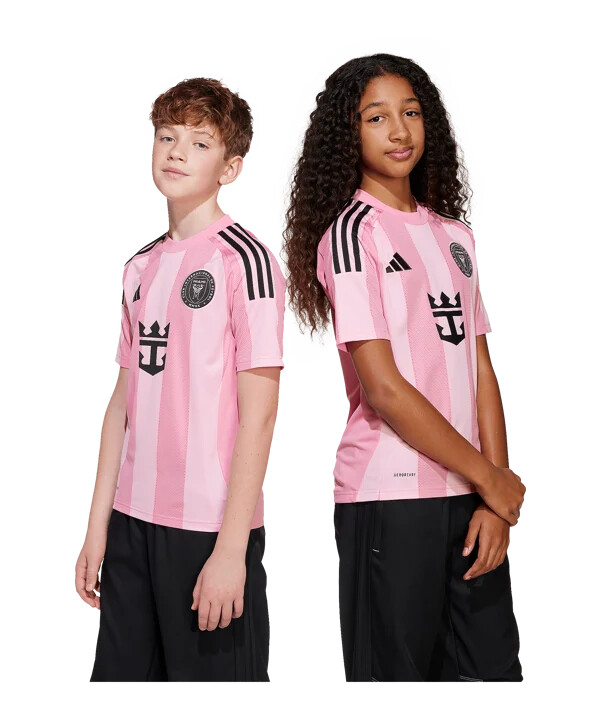 adidas inter miami hemmatröja 2025 röd barn rosa