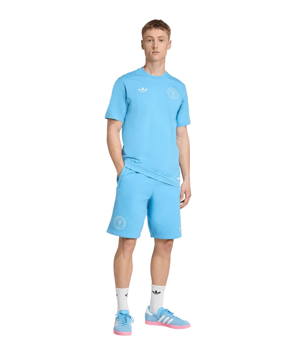 adidas inter miami travel shorts blå