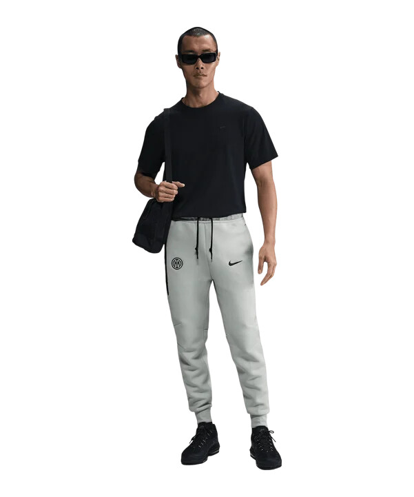 nike inter milan tech fleece joggingbyxor grå f092