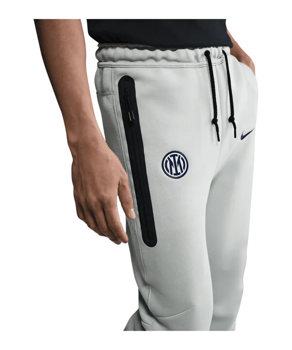 nike inter milan tech fleece joggingbyxor grå f092