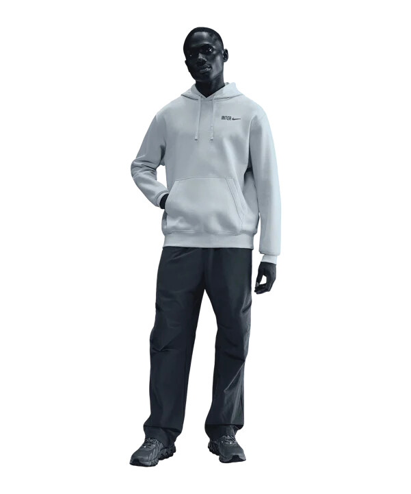 nike inter milan nsw club hoodie grå f085