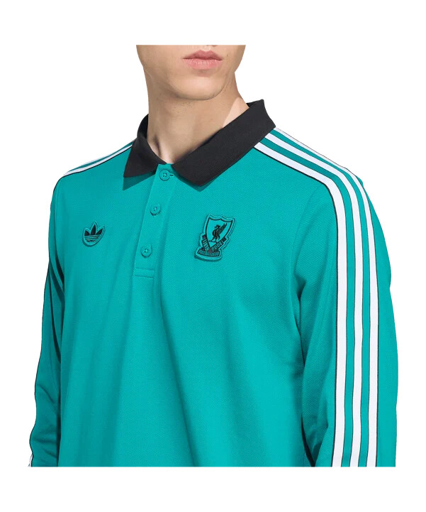 adidas fc liverpool icon långärmad piké grön