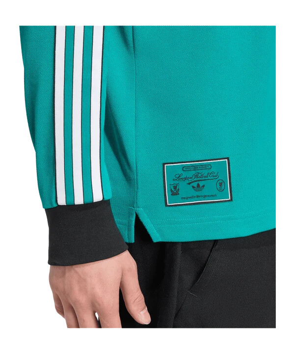 adidas fc liverpool icon långärmad piké grön