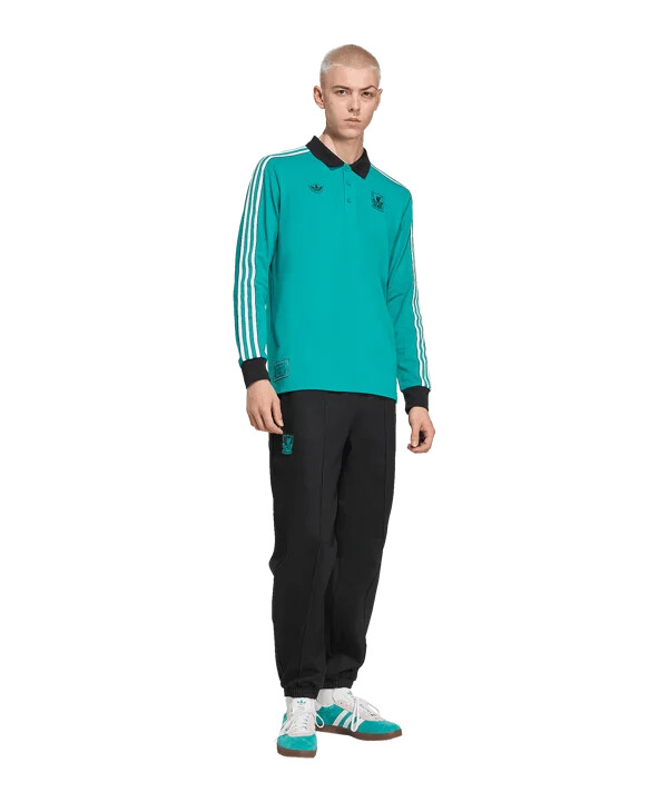 adidas fc liverpool icon långärmad piké grön