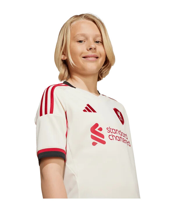 adidas fc liverpool bortatröja 202526 barn vit