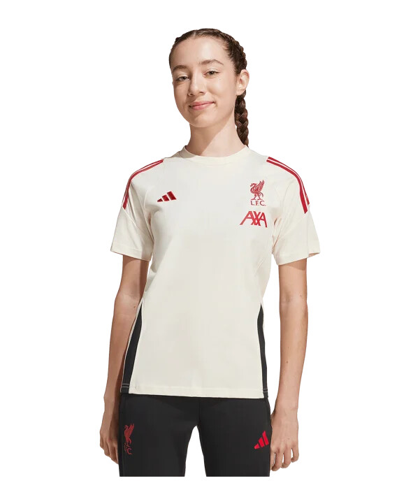 adidas fc liverpool tiro bomull t-shirt barn vit