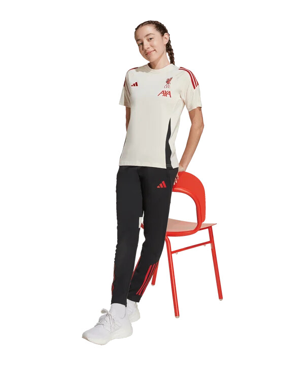 adidas fc liverpool tiro bomull t-shirt barn vit