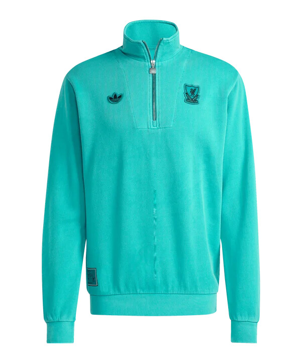 adidas fc liverpool icon half zip sweatshirt grön