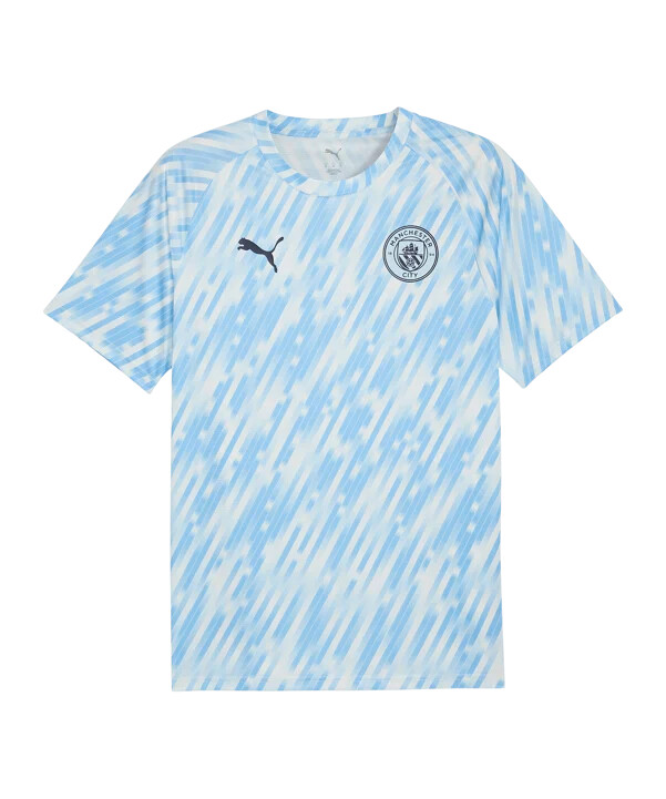 puma manchester city uppvärmnings-t-shirt blå f10