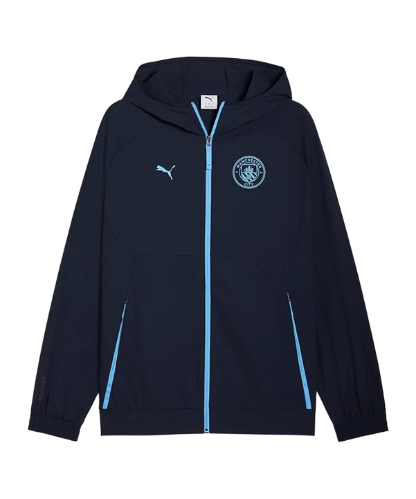 puma manchester city pumatech vävd jacka blå f06