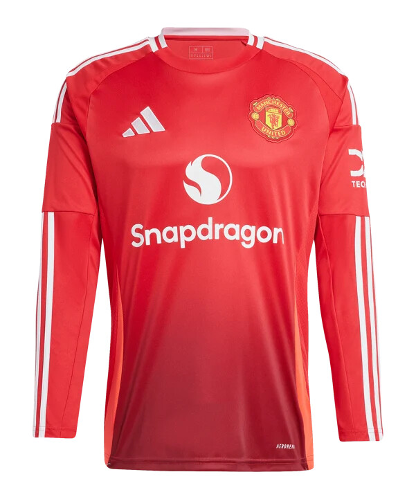 adidas manchester united långärmad hemmatröja 20242025 röd