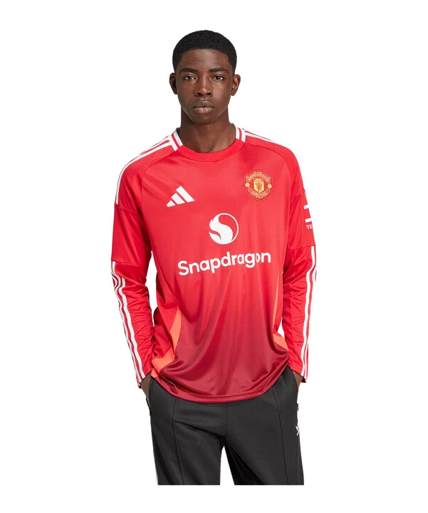 adidas manchester united långärmad hemmatröja 20242025 röd