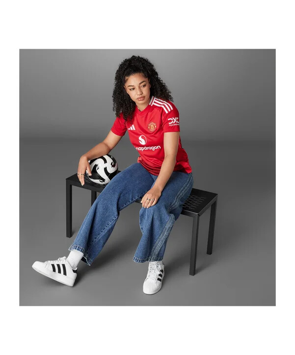 adidas manchester united hemmatröja 20242025 dam röd