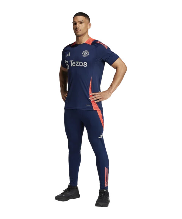 adidas manchester united träningsbyxor blå