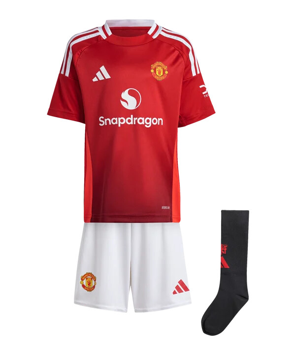 adidas manchester united minikit hemma 20242025 barn röd