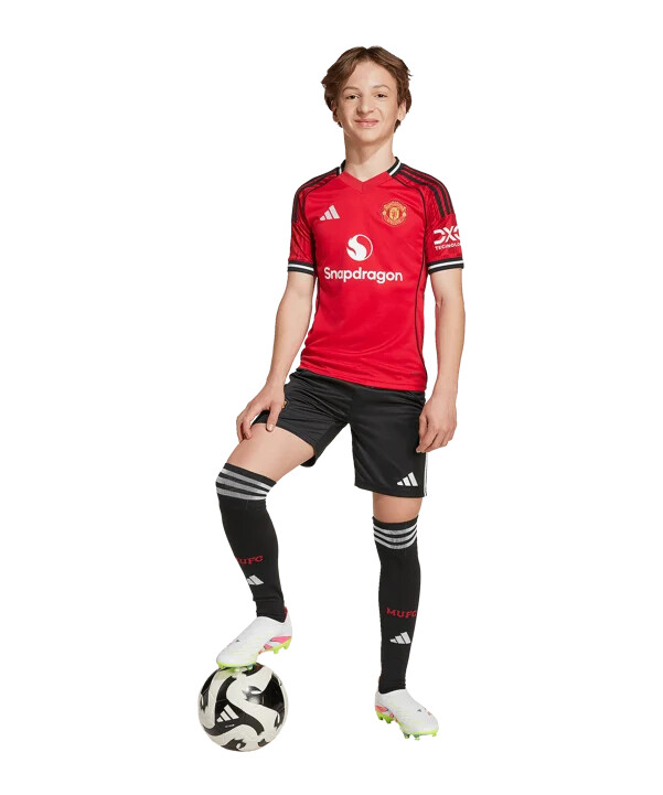 adidas manchester united hemmashorts 202526 barn svart