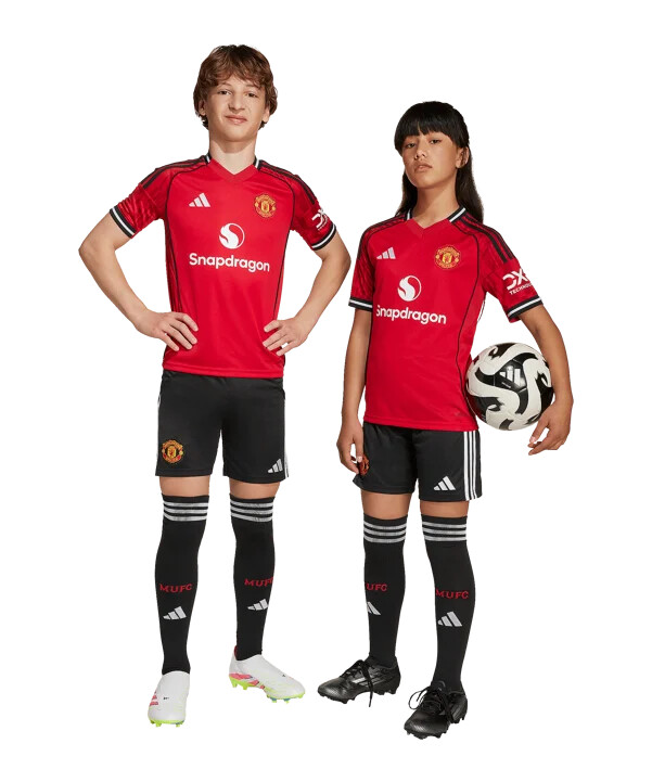 adidas manchester united hemmashorts 202526 barn svart